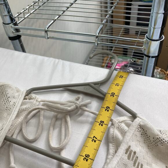 Women's Miken White Boho Pom Pom Poncho Cover-Up Size S‎ Flowy Beach Pool Summer - Picture 3 of 12